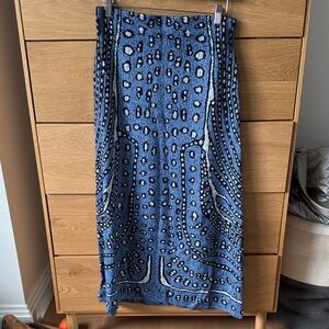 Altuzarra Blue and Black Patterned Maxi Skirt